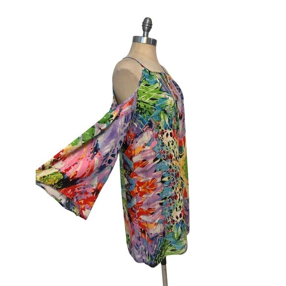 Alexia Admor Cold Shoulder Shift Dress Size Medium - Picture 3 of 6